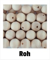 Holzperlen 16mm roh5